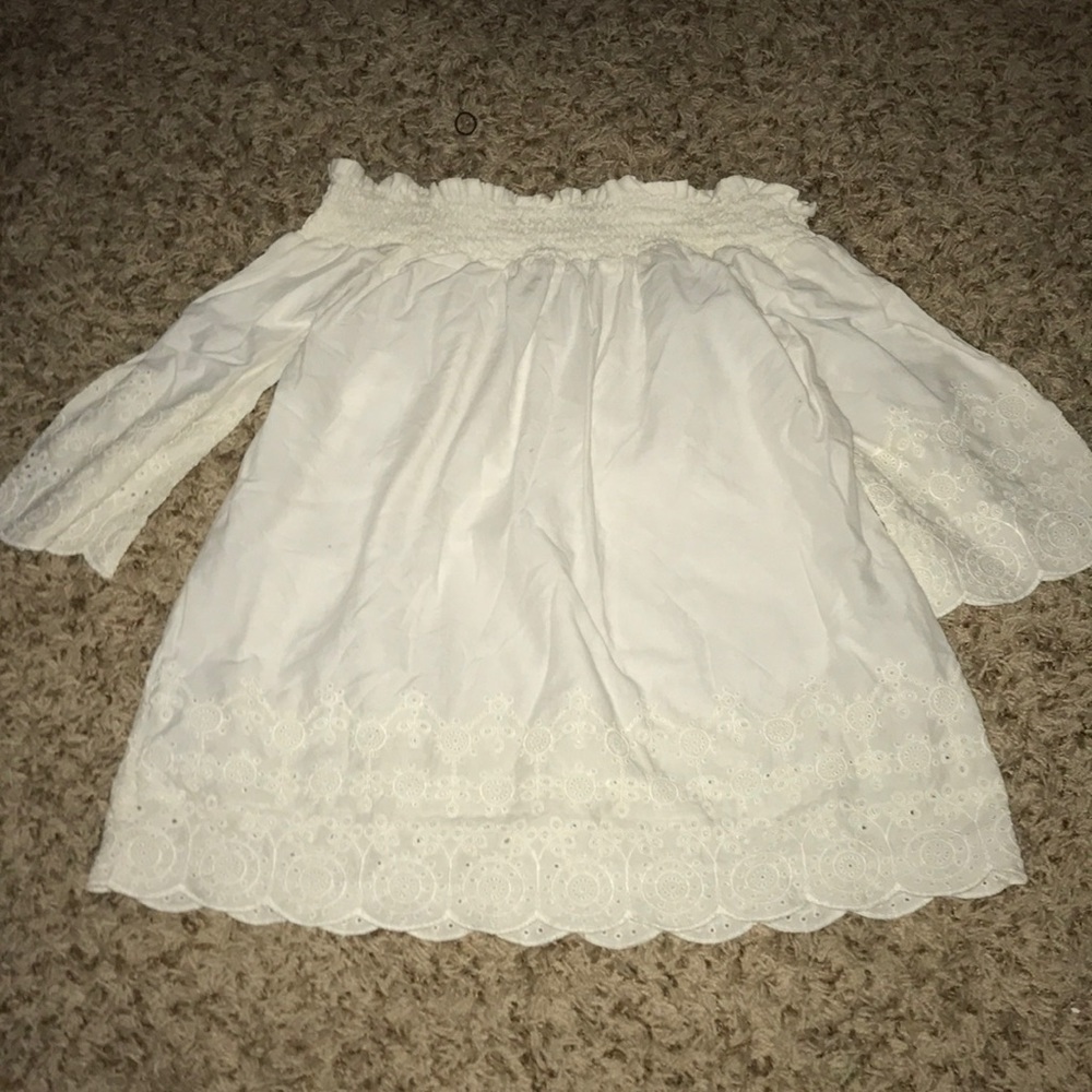 A dressy white Lacey shirt